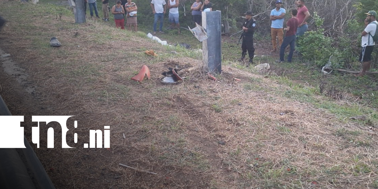Foto: Joven motociclista fallece tras impactar contra una valla en Nagarote/TN8