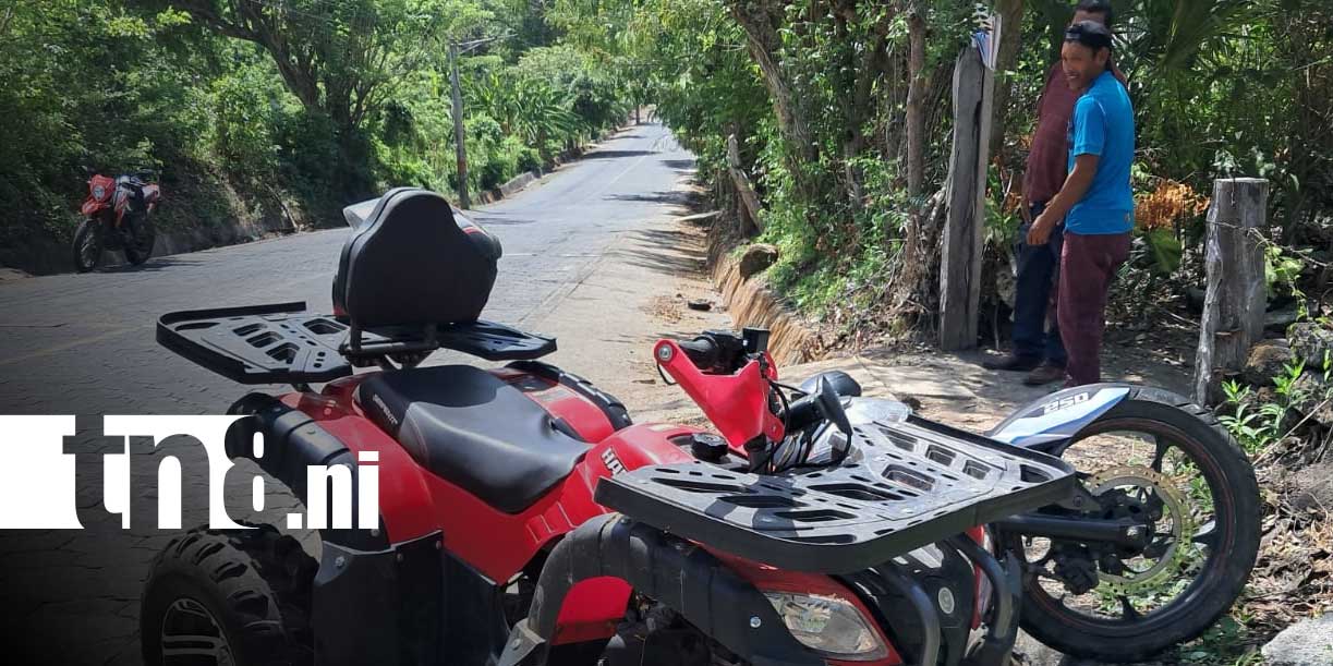 Foto: Motociclista termina lesionado tras arriesgada maniobra en en Ometepe / TN8