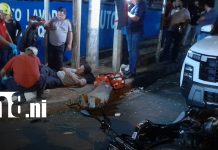 Foto: Accidente en Managua deja motociclista fracturado/TN8