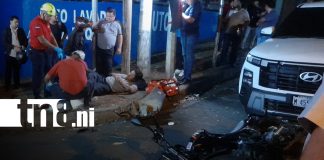 Foto: Accidente en Managua deja motociclista fracturado/TN8