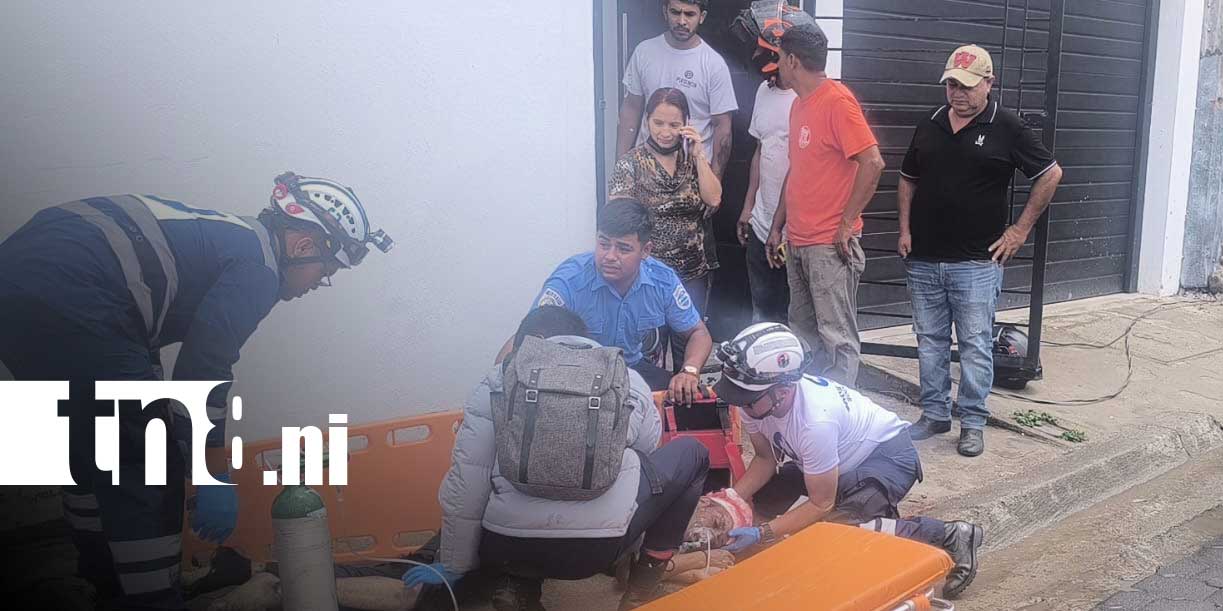 Foto:Joven albañil sufre brutal descarga eléctrica y cae de una segunda planta en Estelí/TN8
