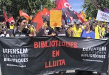 Foto: Huelga en bibliotecas de Barcelona sigue sin acuerdo/Cortesía