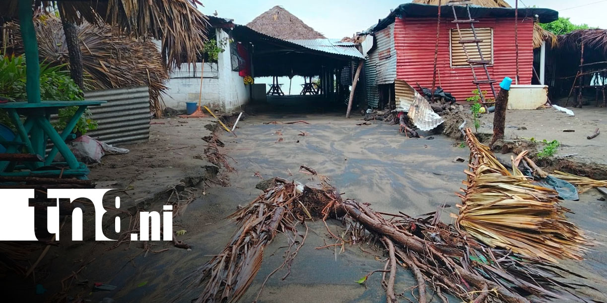 Foto: Fuerte oleaje causa daños en ranchos de Paso Caballo, Corinto/TN8