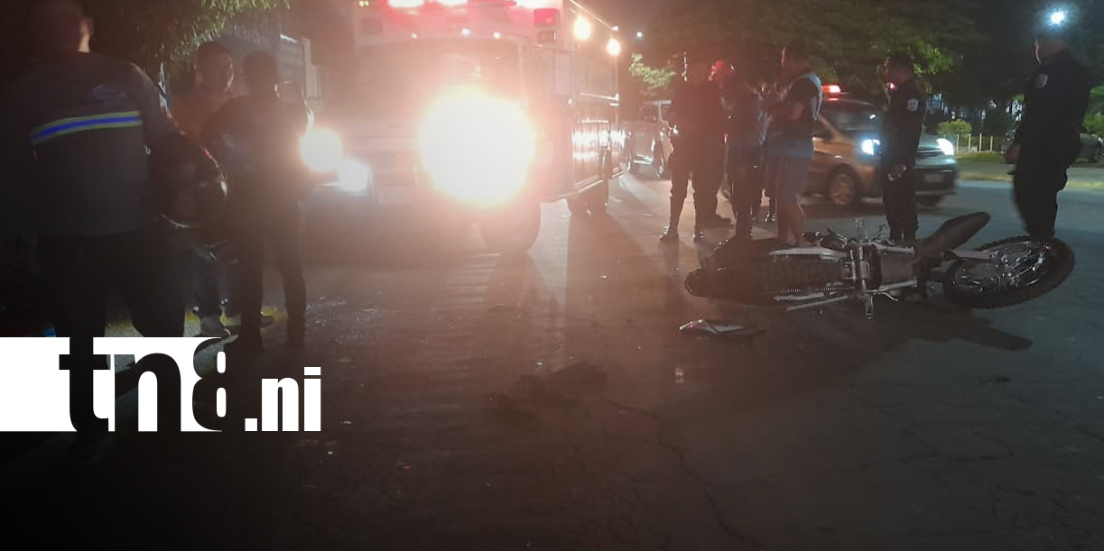 Foto: Accidente en Managua deja motociclista lesionado/TN8