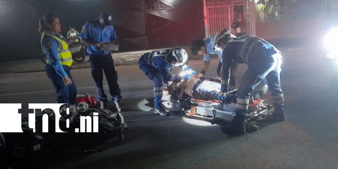 Foto: Accidente en Managua deja motociclista con fractura/TN8