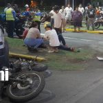 Foto: Motociclista sale expulsado tras fuerte choque/TN8