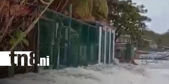 Foto: El mar sorprendió a pobladores de Carazo/TN8 Foto: El mar sorprendió a pobladores de Carazo/TN8