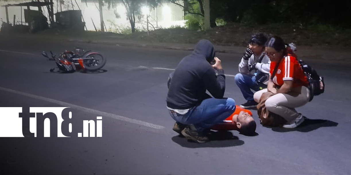 Foto: Accidente en Managua deja motociclista lesionado/TN8