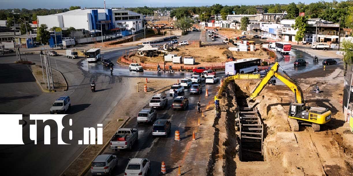 Foto: Managua avanza con megaobra de la Pista Héroes de la Insurrección/TN8