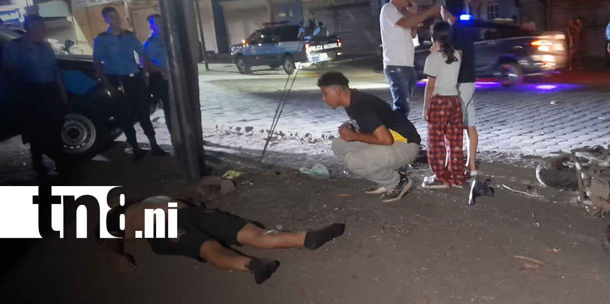 Foto: Motociclista sufre aparatoso accidente en Managua/TN8