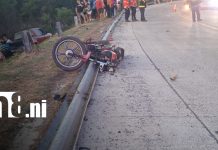 Foto: Joven motociclista fallece tras impactar contra una valla en Nagarote/TN8