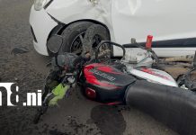Foto: Motociclista queda grave tras violento choque en Juigalpa/TN8