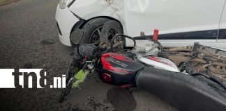 Foto: Motociclista queda grave tras violento choque en Juigalpa/TN8