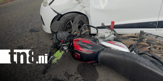 Foto: Motociclista queda grave tras violento choque en Juigalpa/TN8