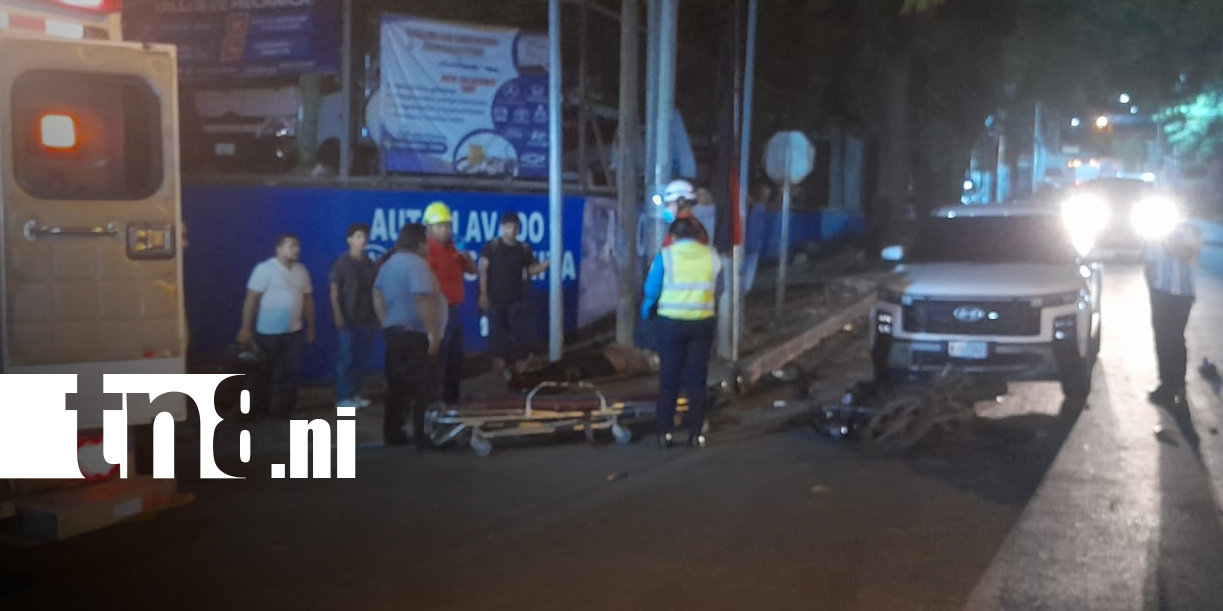 Foto: Accidente en Managua deja motociclista fracturado/TN8