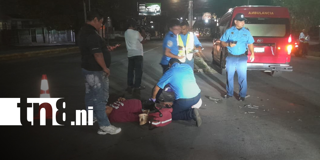 Foto: Motociclista herido y daños en Managua/TN8