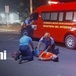 Motociclista resulta lesionado tras accidente con cable caído en Managua Foto: Accidente en Managua deja motociclista lesionado/TN8