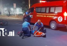 Motociclista resulta lesionado tras accidente con cable caído en Managua Foto: Accidente en Managua deja motociclista lesionado/TN8