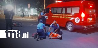 Foto: Accidente en Managua deja motociclista lesionado/TN8
