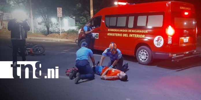 Foto: Accidente en Managua deja motociclista lesionado/TN8 Foto: Accidente en Managua deja motociclista lesionado/TN8