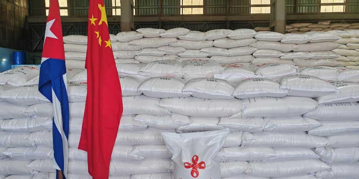 Foto: China envía nuevo cargamento de ayuda humanitaria a Cuba con 15.000 toneladas de arroz/Cortesía