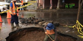 Foto:Alcaldía de Managua atiende emergencia vial en San Judas tras fuertes precipitaciones/Cortesía