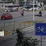 Fuerte choque entre motociclistas deja dos lesionados en Managua Foto:Grave accidente entre motociclistas deja dos lesionados en Managua/TN8