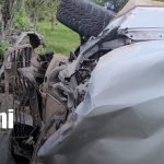 Milagro en Estelí: conductor sobrevive tras chocar contra muro de piedra Foto: Faustino sobrevive a brutal accidente en Estelí/TN8