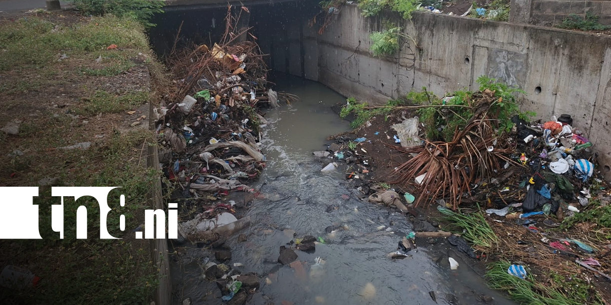 Foto:Managua enfrenta emergencia por basura en canales pluviales/TN8