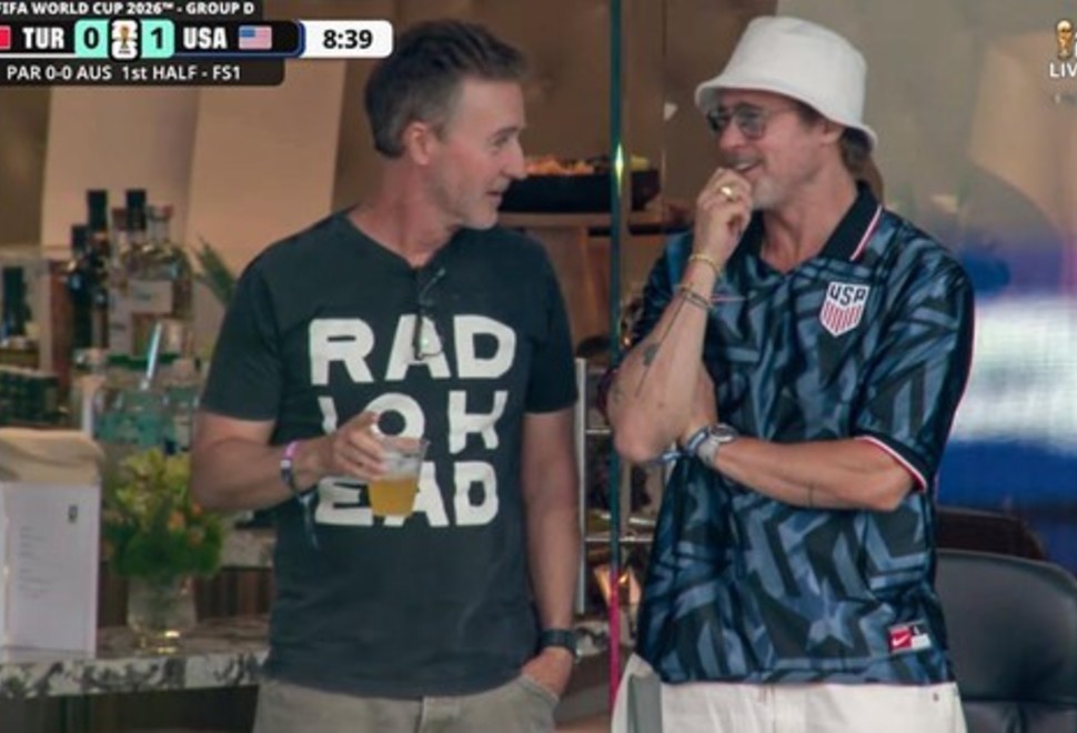 Foto: Brad Pitt y Edward Norton en el Mundial 2026