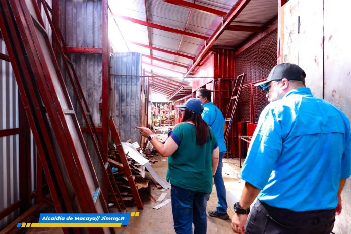 Foto: Visita de la alcaldesa de Masaya a obras de reparación en el mercado municipal / TN8 Foto: Visita de la alcaldesa de Masaya a obras de reparación en el mercado municipal / TN8