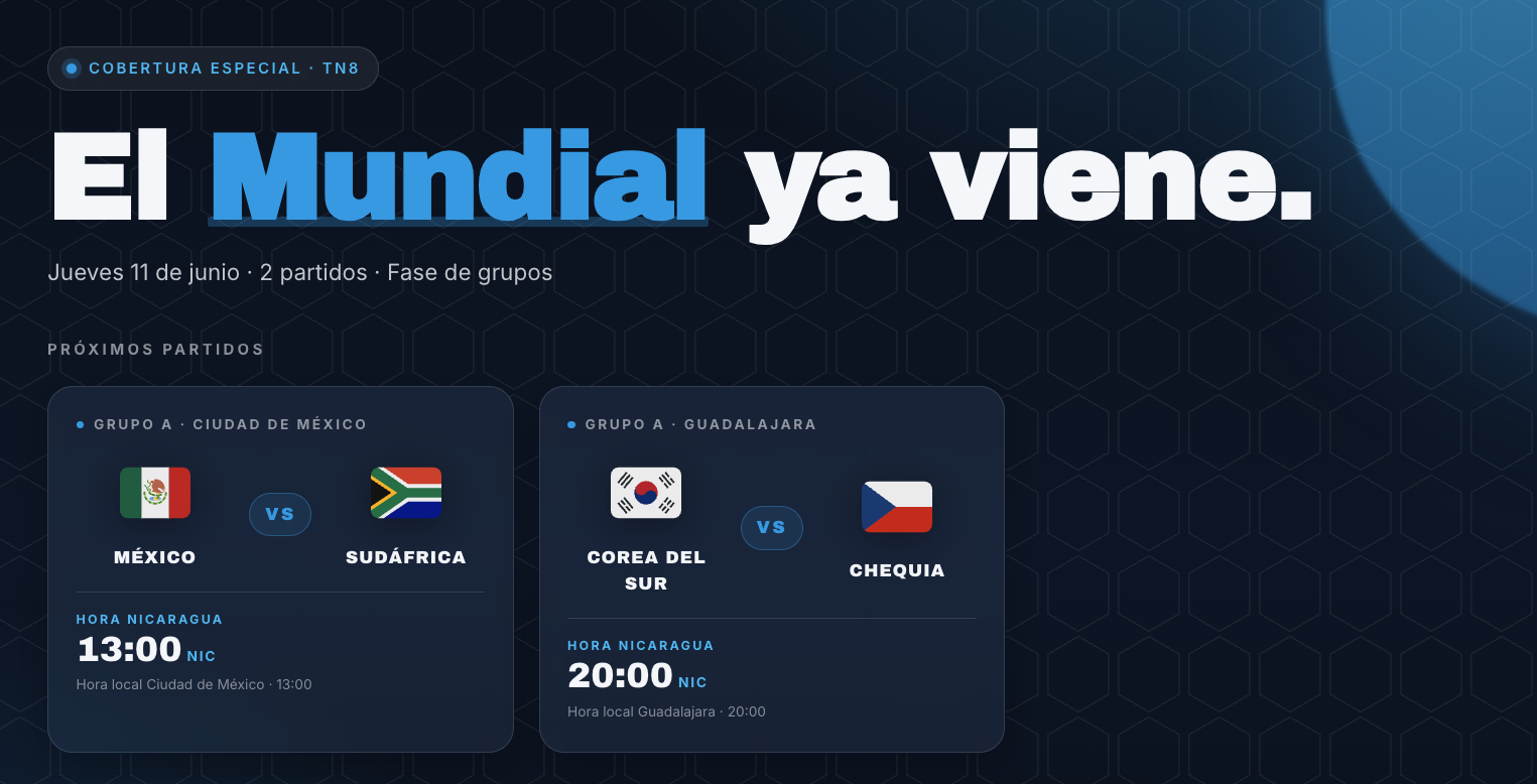 Foto: Cobertura de TN8 en el Mundial 2026