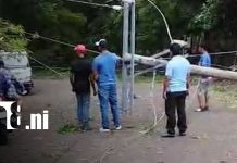 Ometepe bajo presión: fuertes vientos dejan daños y comunidades afectadas Foto:Fuertes vientos causan daños eléctricos y bloquean vías en Ometepe/TN8