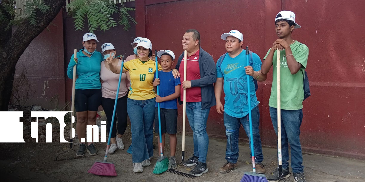 Foto:Jornada de limpieza transforma el Distrito VI de Managua/TN8