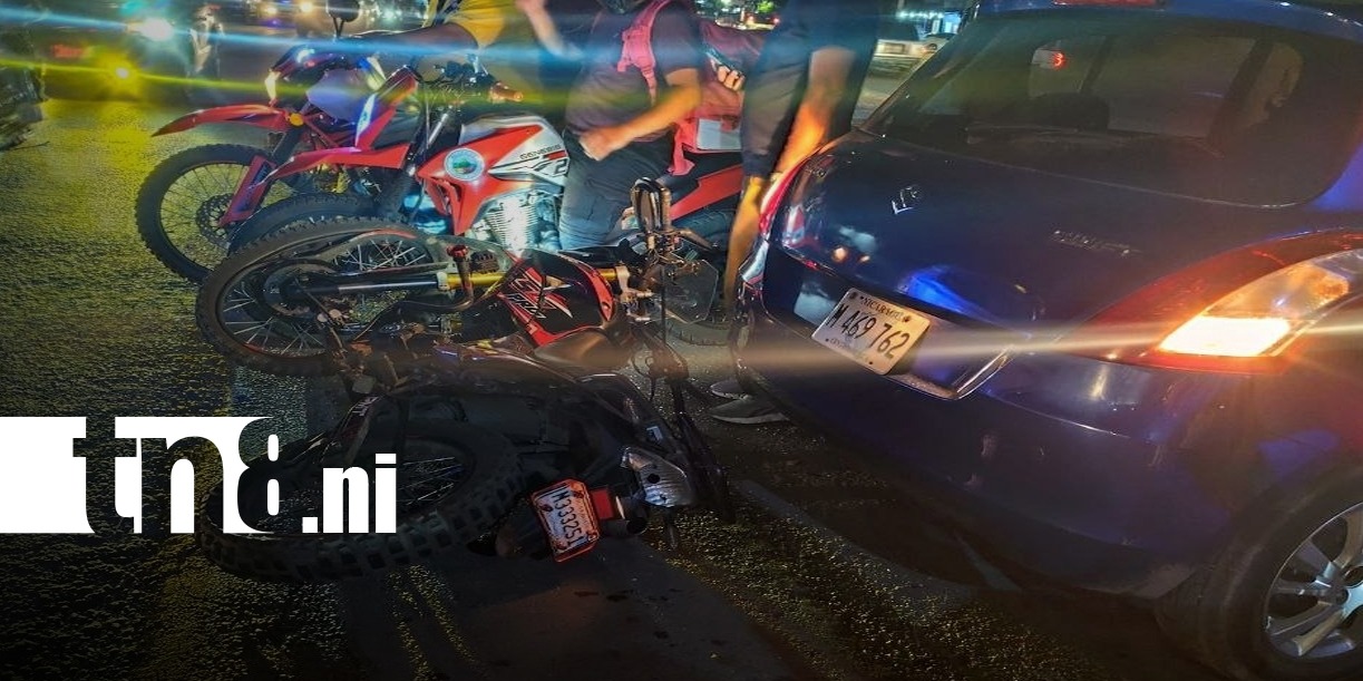 Foto: Violento accidente deja a joven lesionado en Managua/TN8