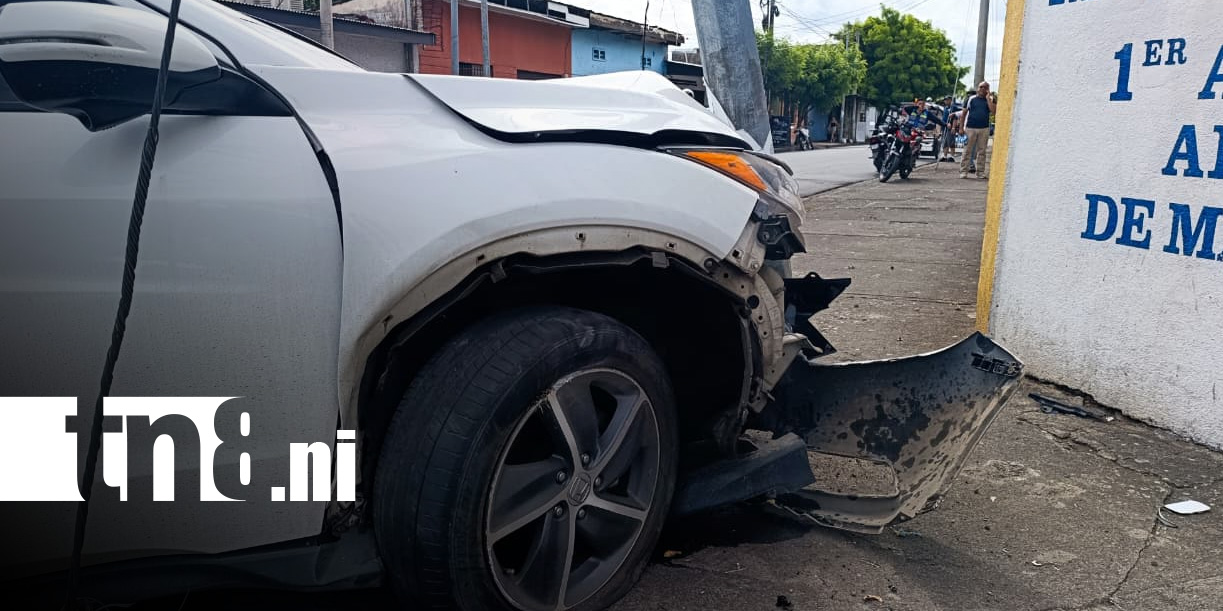 Foto: Accidente de tránsito en Monseñor Lezcano, Managua / TN8
