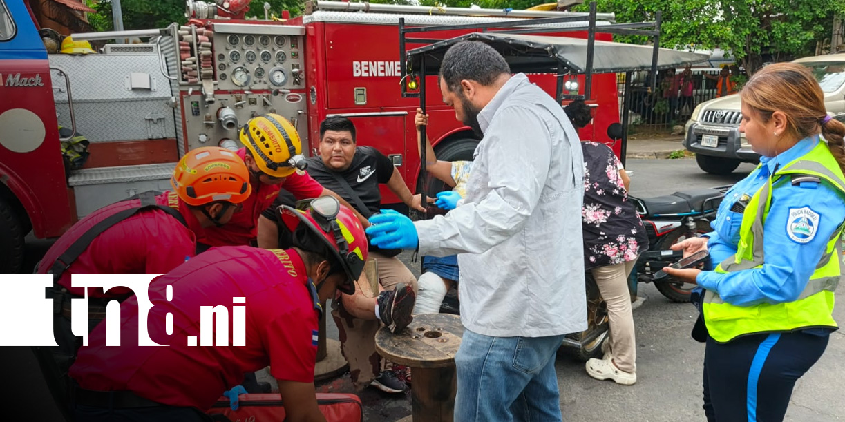Foto: Accidente con caponera cerca del Cine Cabrera, en Managua / TN8
