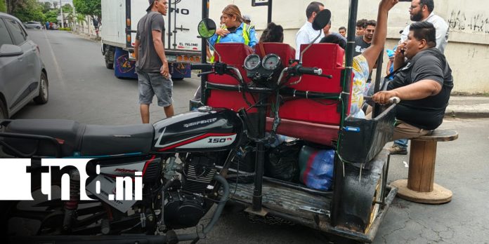 Foto: Accidente con caponera cerca del Cine Cabrera, en Managua / TN8