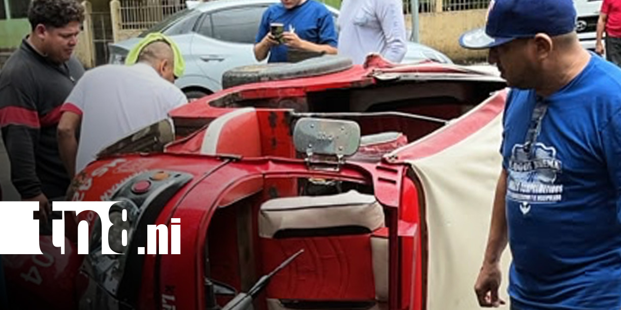 Foto: Accidente con caponera en el Reparto Schick, en Managua / TN8