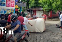 Foto: Accidente con caponera en el Reparto Schick, en Managua / TN8