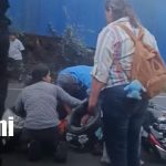 Motociclista y joven embarazada resultan lesionadas tras accidente en Crtra. a Masaya Foto: Accidente de tránsito en Carretera Masaya a Managua / TN8