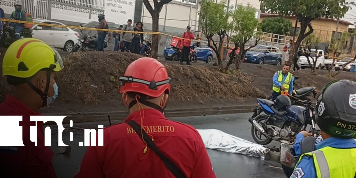 Foto: Muerte de motociclista en la Carretera Norte, Managua / TN8