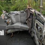 Vehículo queda destruido tras violento impacto contra árbol en Carazo Foto:Fuerte accidente en Carretera Sur deja un lesionado en Las Palmeritas/TN8