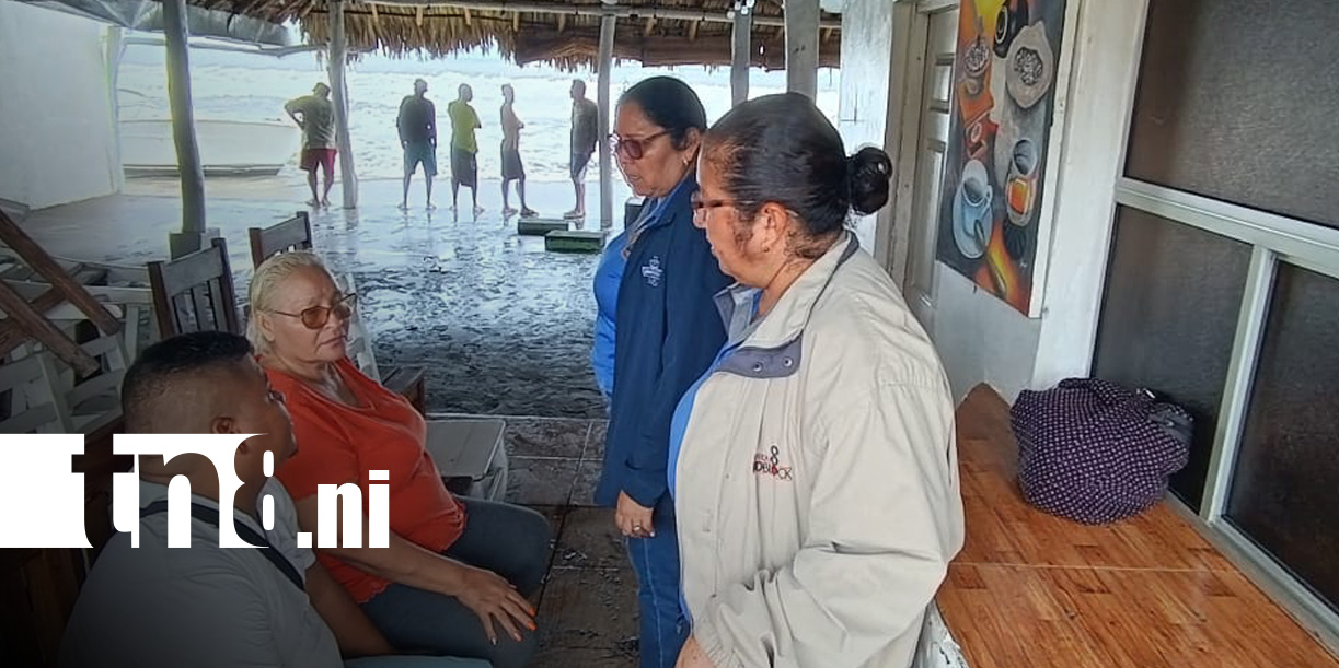 Foto: Acompañamiento tras oleaje en San Juan del Sur y Tola / TN8