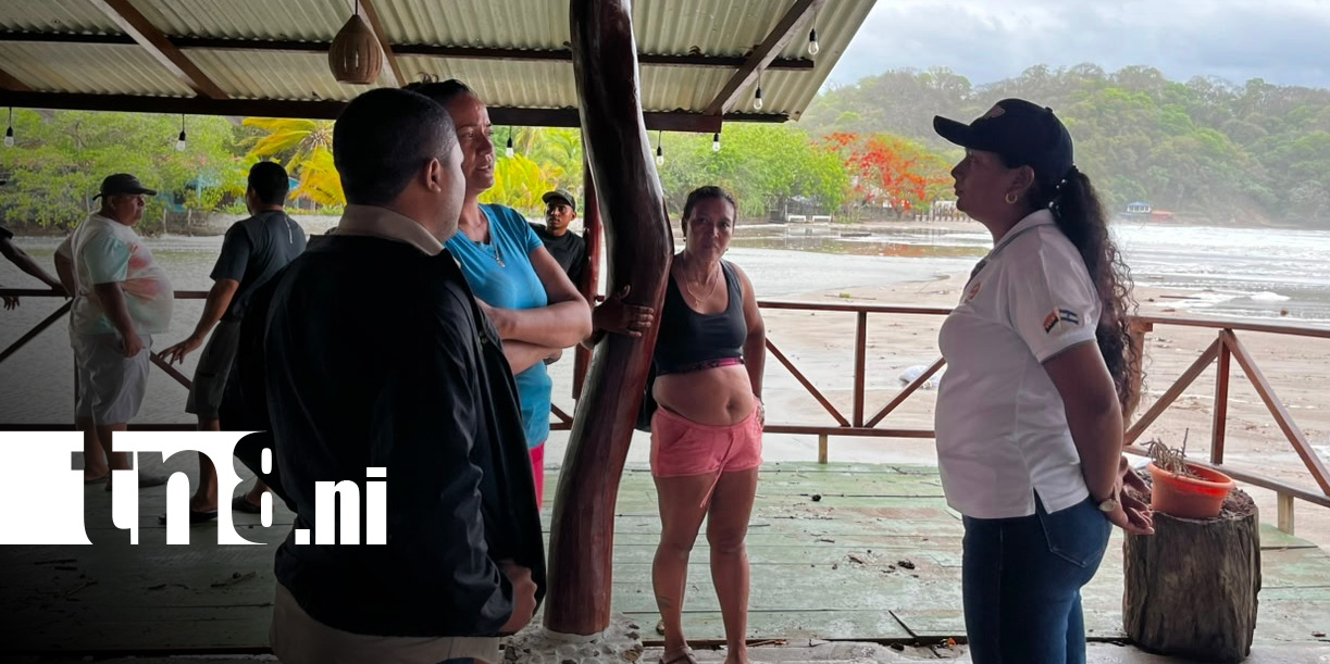 Foto: Acompañamiento tras oleaje en San Juan del Sur y Tola / TN8