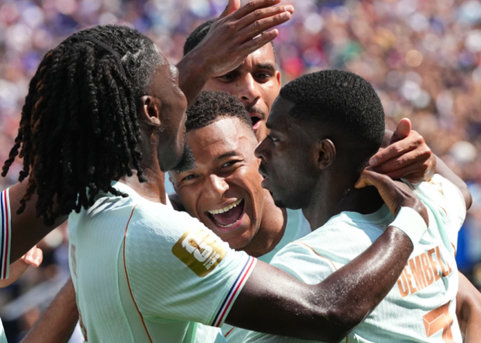 Dembelé con triplete en triunfo de Francia