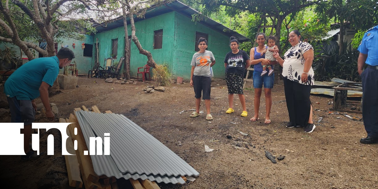 Foto: Apoyo para familia en Somoto que fue afectada por un incendio / TN8