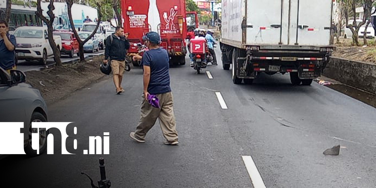 Foto: Muerte de motociclista en la Carretera Norte, Managua / TN8