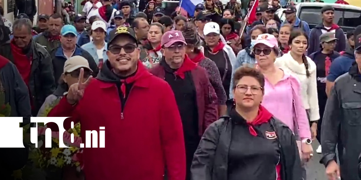 Foto: Caminata en Diriamba con la miltancia sandinista / TN8