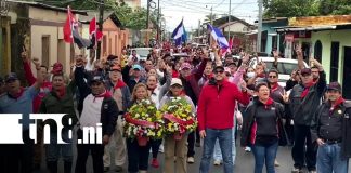 Foto: Caminata en Diriamba con la miltancia sandinista / TN8